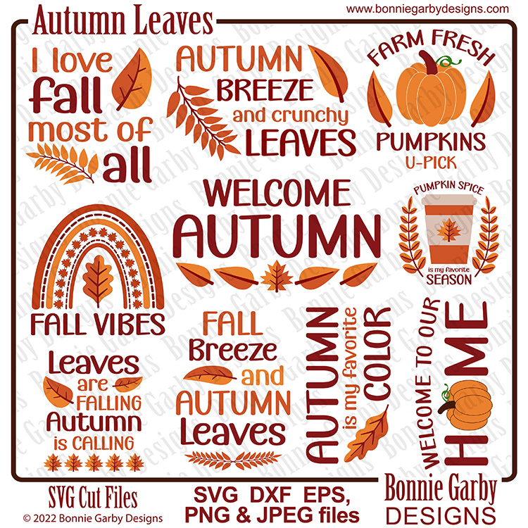 Autumn Leaves SVG Bundle